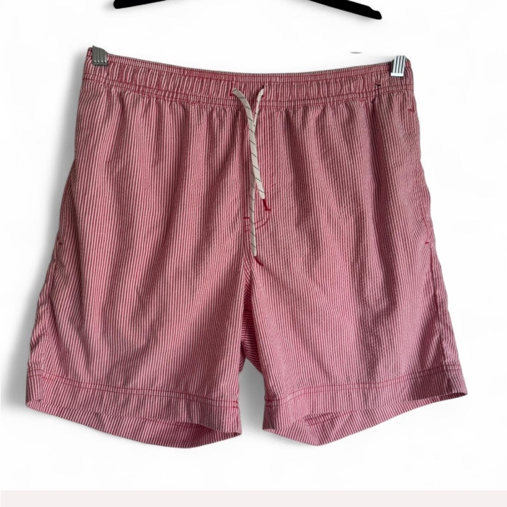 Nordstrom Red & White Striped Swim Trunks – Size M